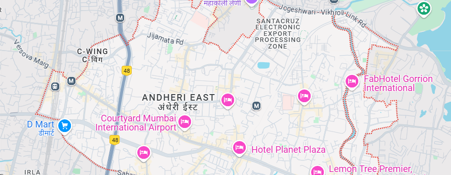 Sunteck Andheri east Location